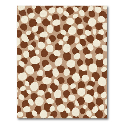 Brown White Pebble Scatter Rug