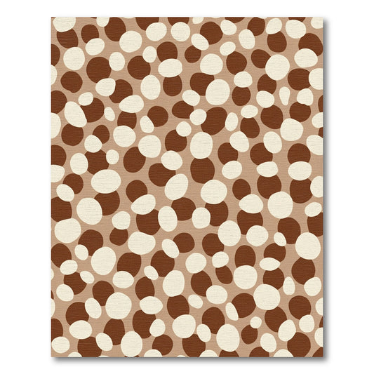 Brown White Pebble Scatter Rug