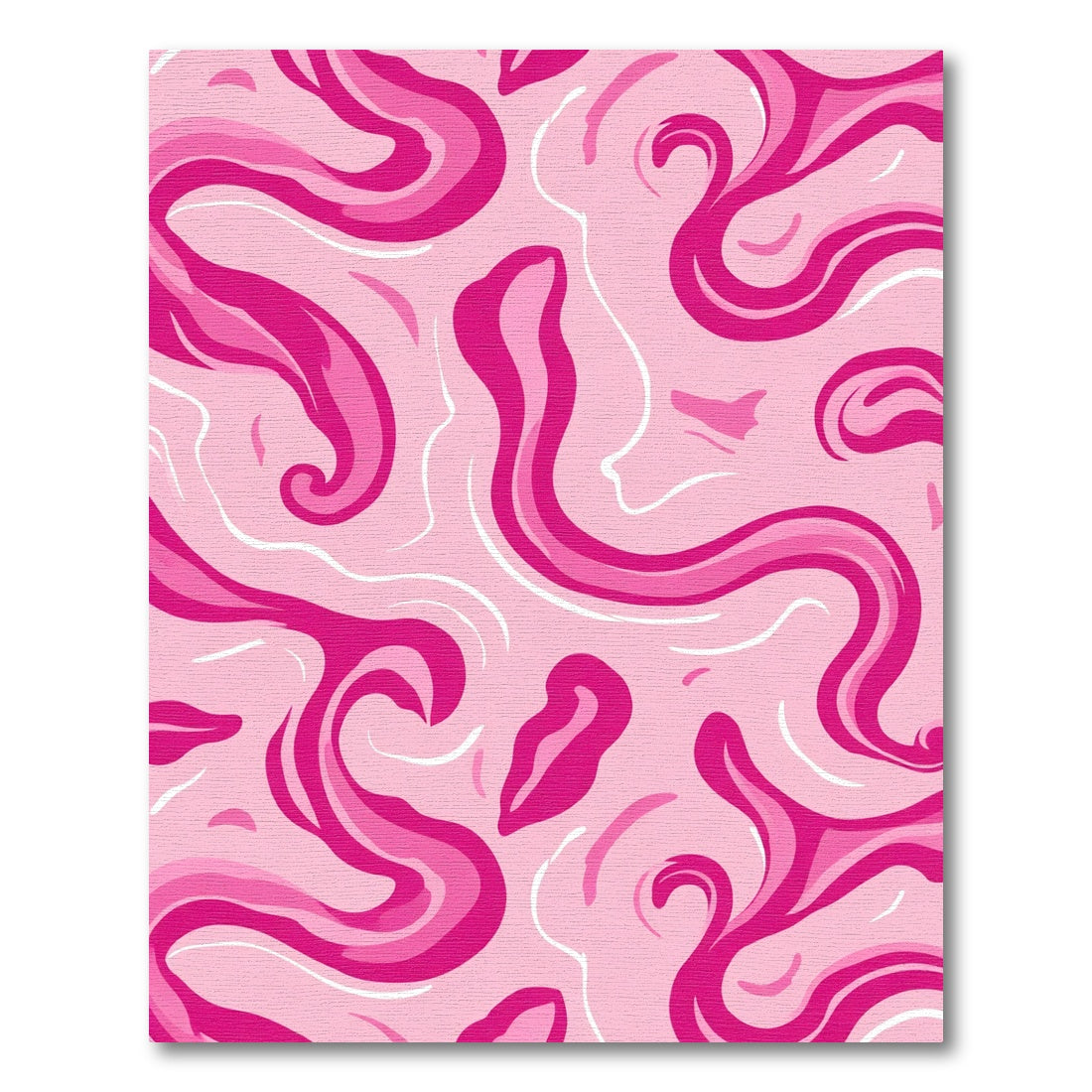 Pink Swirl Flow Abstract Rug