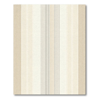 Cream and Gold Vertical Stripe Rug