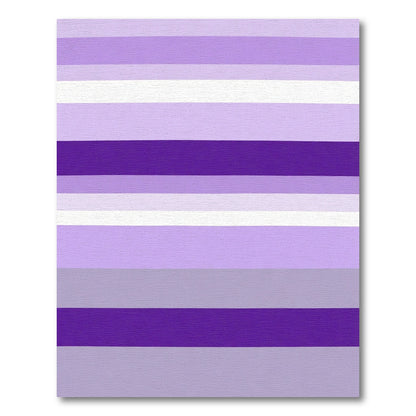 Amethyst Purple Horizontal Stripe Layers Rug