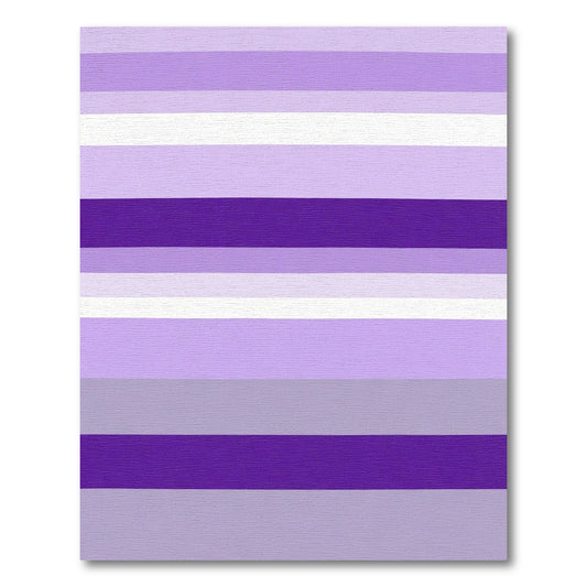 Amethyst Purple Horizontal Stripe Layers Rug