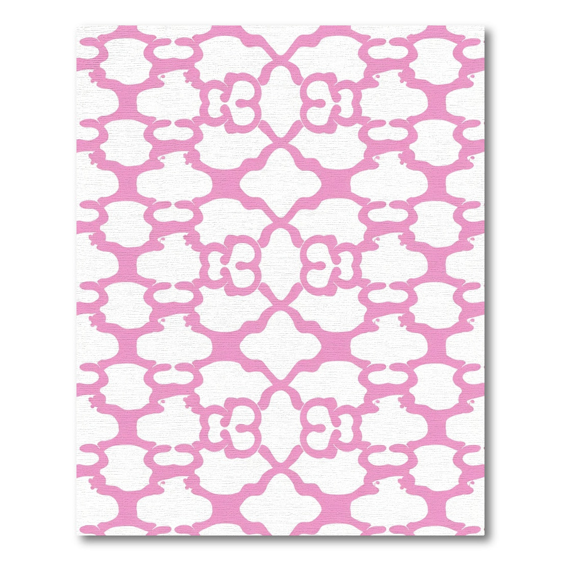 Modern Pink Link Chain Rug