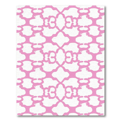 Modern Pink Link Chain Rug