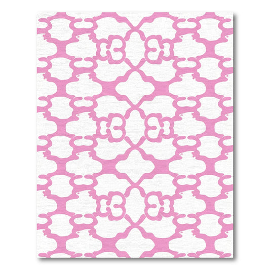 Modern Pink Link Chain Rug