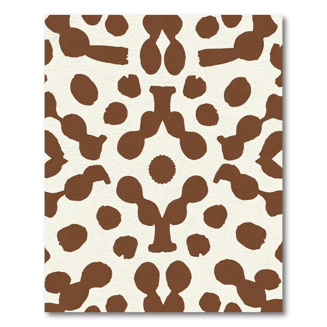 Brown and Cream Organic Shape Rug