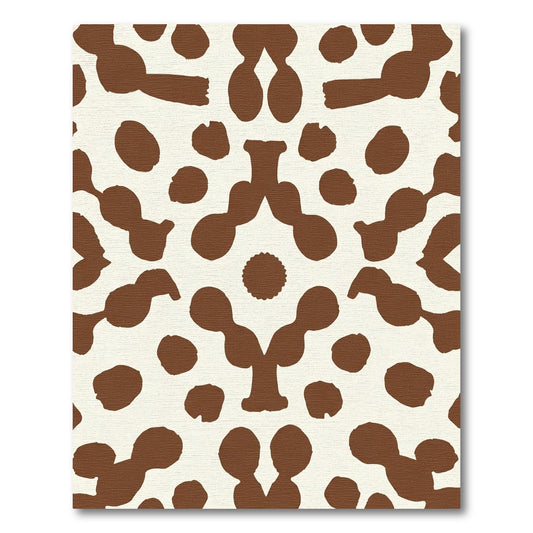 Brown and Cream Organic Shape Rug