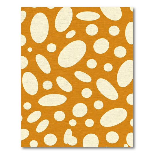 Orange White Scatter Oval Circles Rug