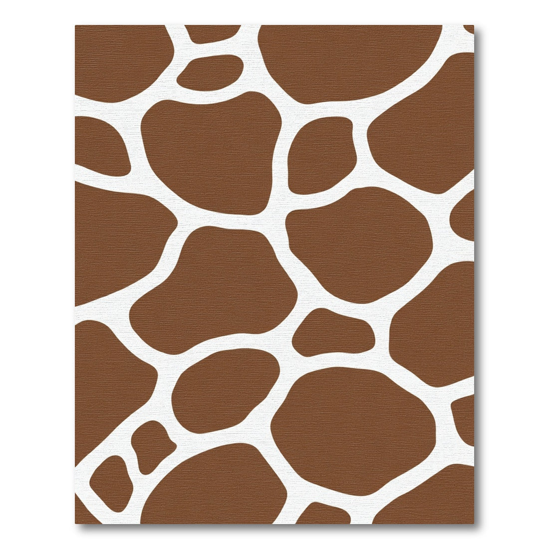 Brown White Giraffe Spot Accents Rug