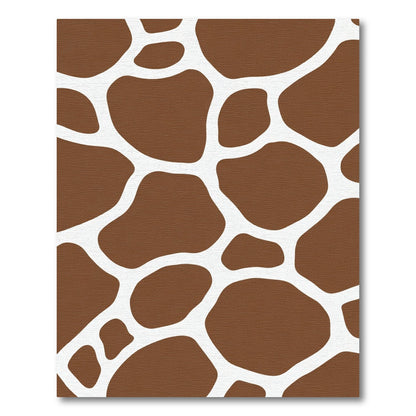 Brown White Giraffe Spot Accents Rug