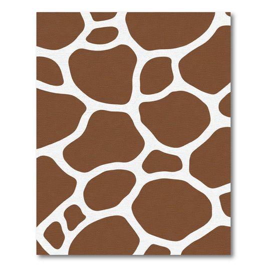 Brown White Giraffe Spot Accents Rug