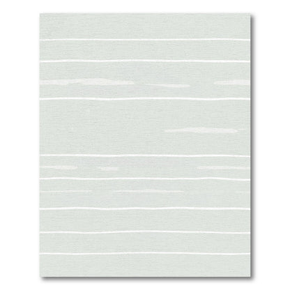 Soft Gray Hand Drawn Stripe Rug
