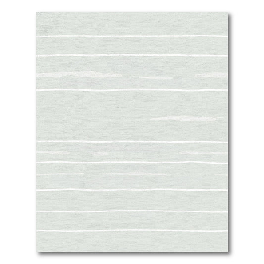 Soft Gray Hand Drawn Stripe Rug