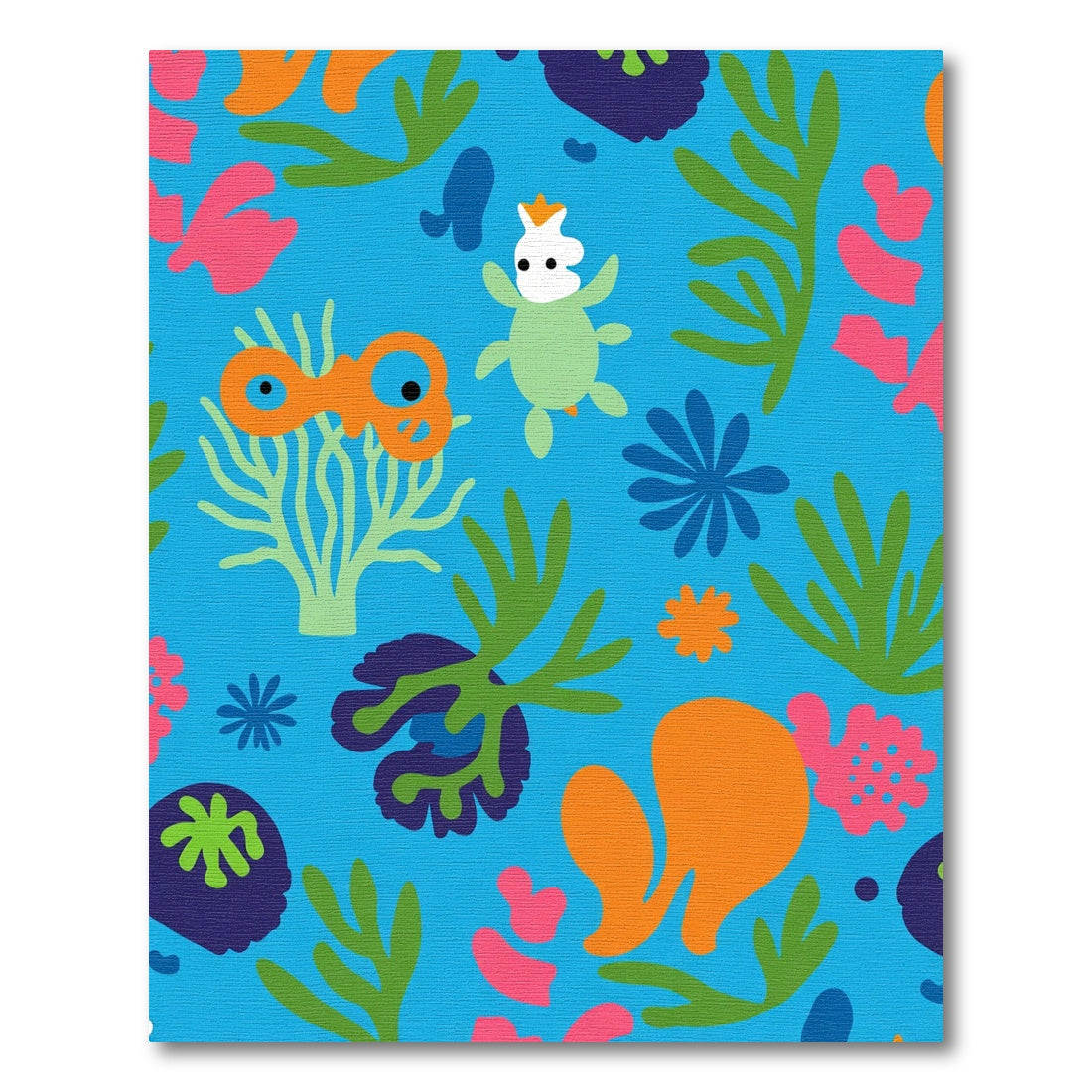 Whimsical Coral Reef Underwater Creatures Rug
