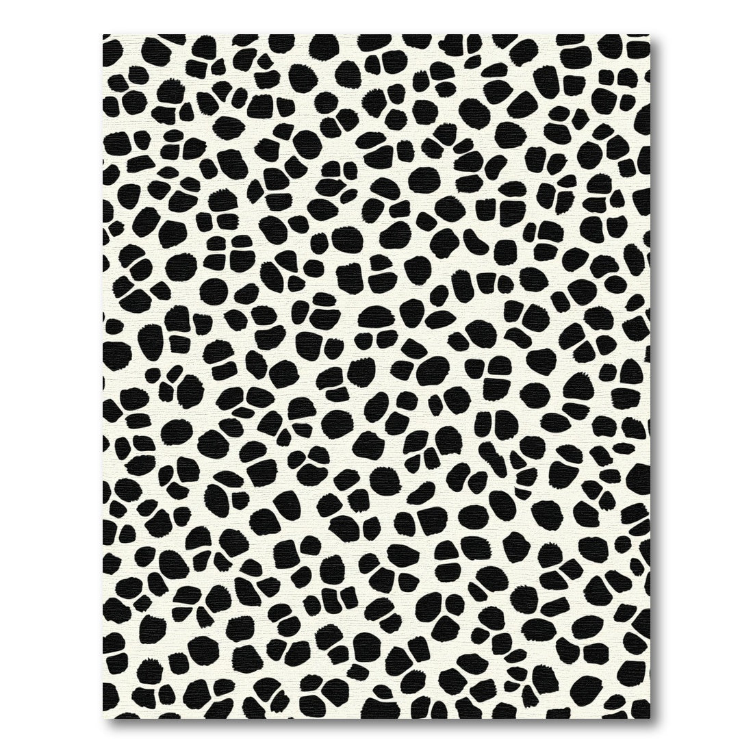Bold Black Spots Cream Texture Rug