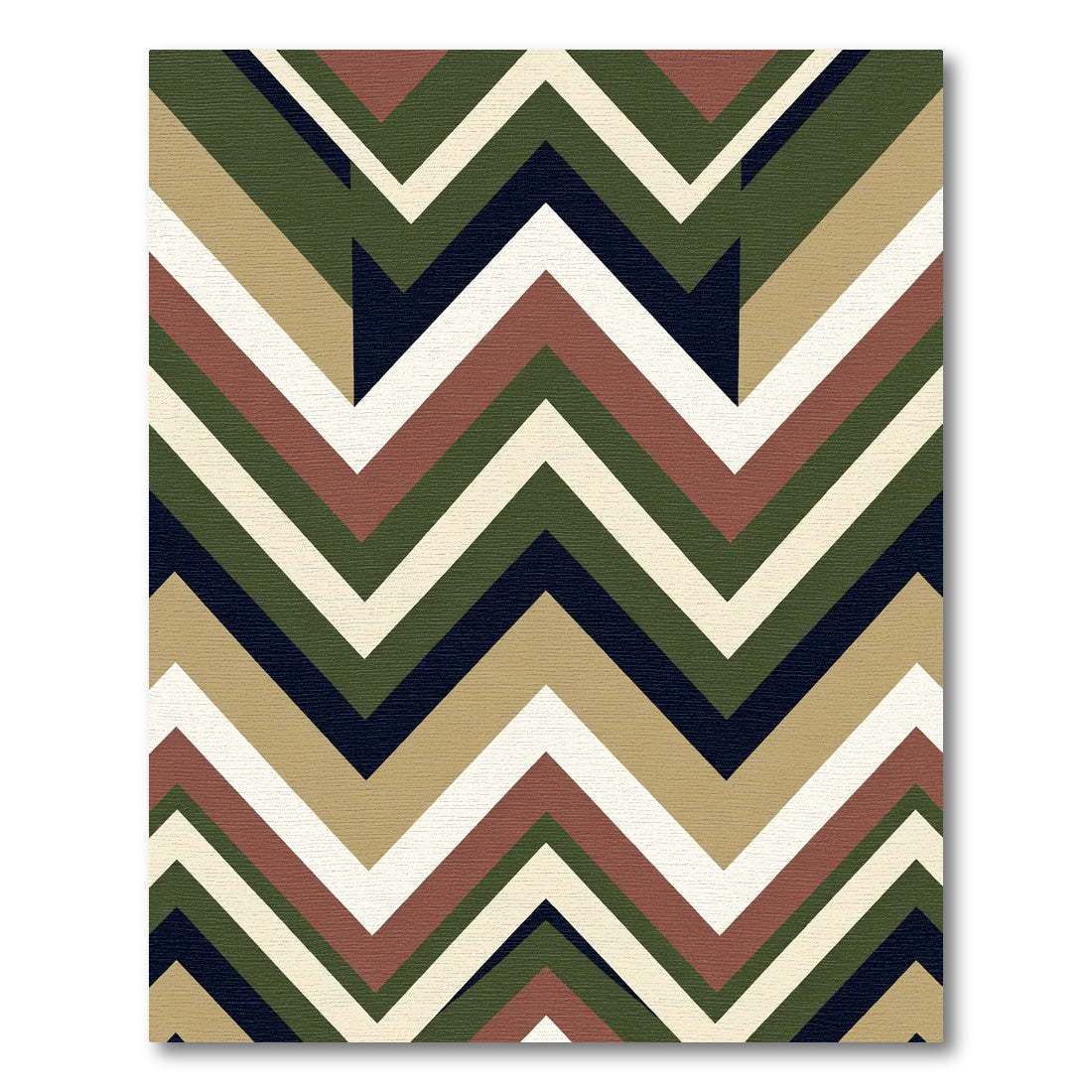 Earth Tones Chevron Zigzag Rug