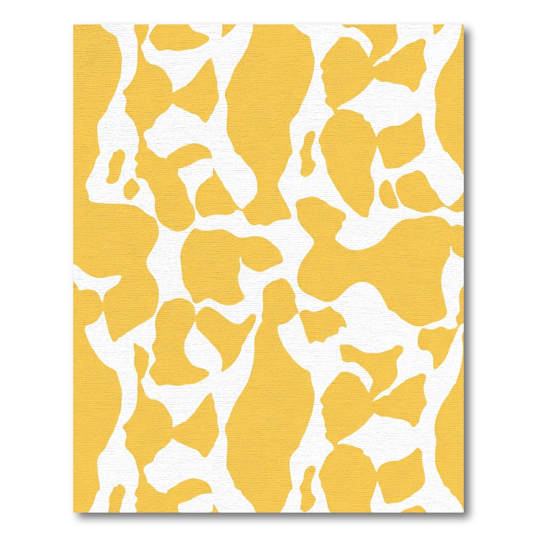 Golden White Organic Shapes Rug