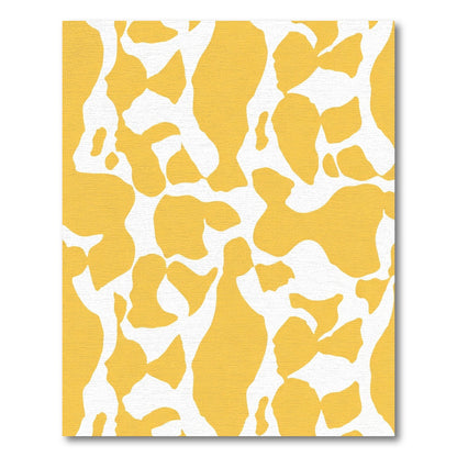Golden White Organic Shapes Rug
