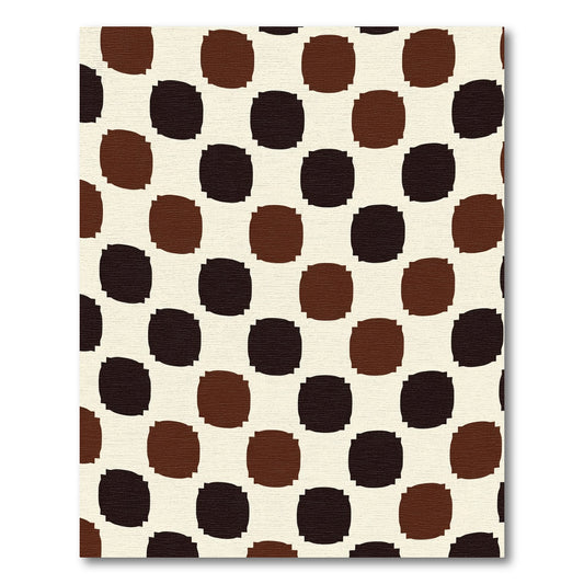 Rich Brown Checkerboard Squares Rug