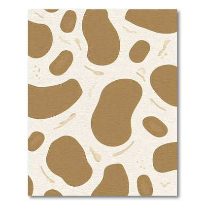 Caramel Speckled Organic Irregular Shapes Rug