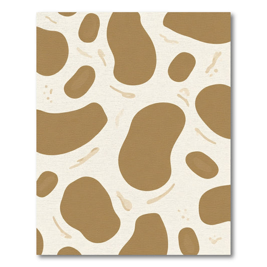 Caramel Speckled Organic Irregular Shapes Rug