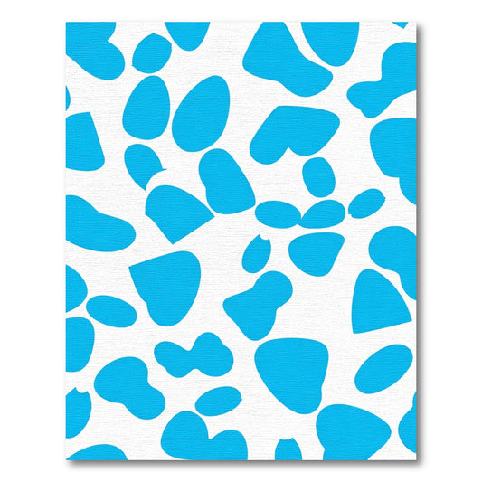 Bright Blue Organic Spots Rug