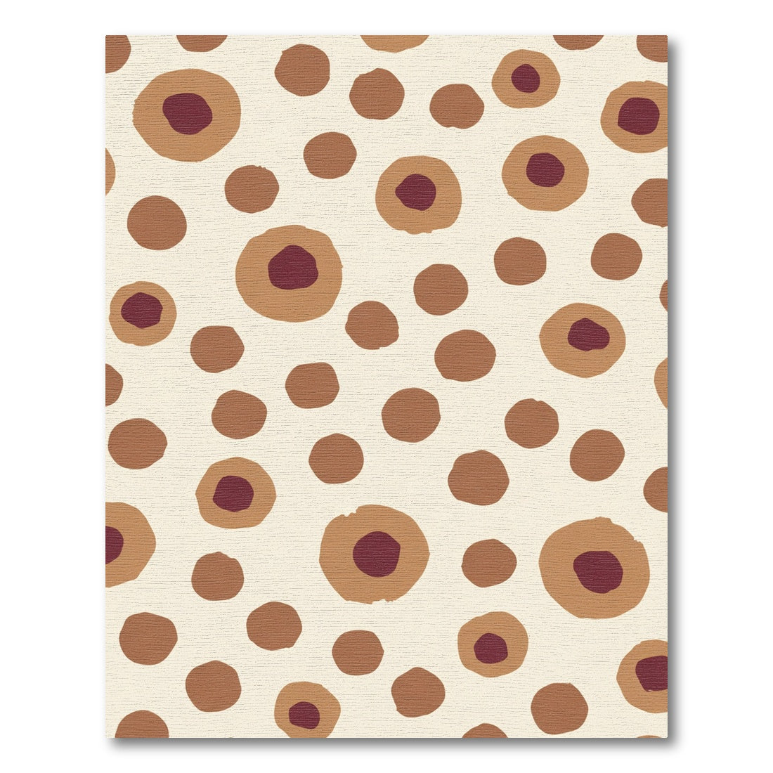 Earthy Brown And Burgundy Circles Rug