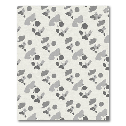 Monochromatic Abstract Blotches Repeating Pattern Rug