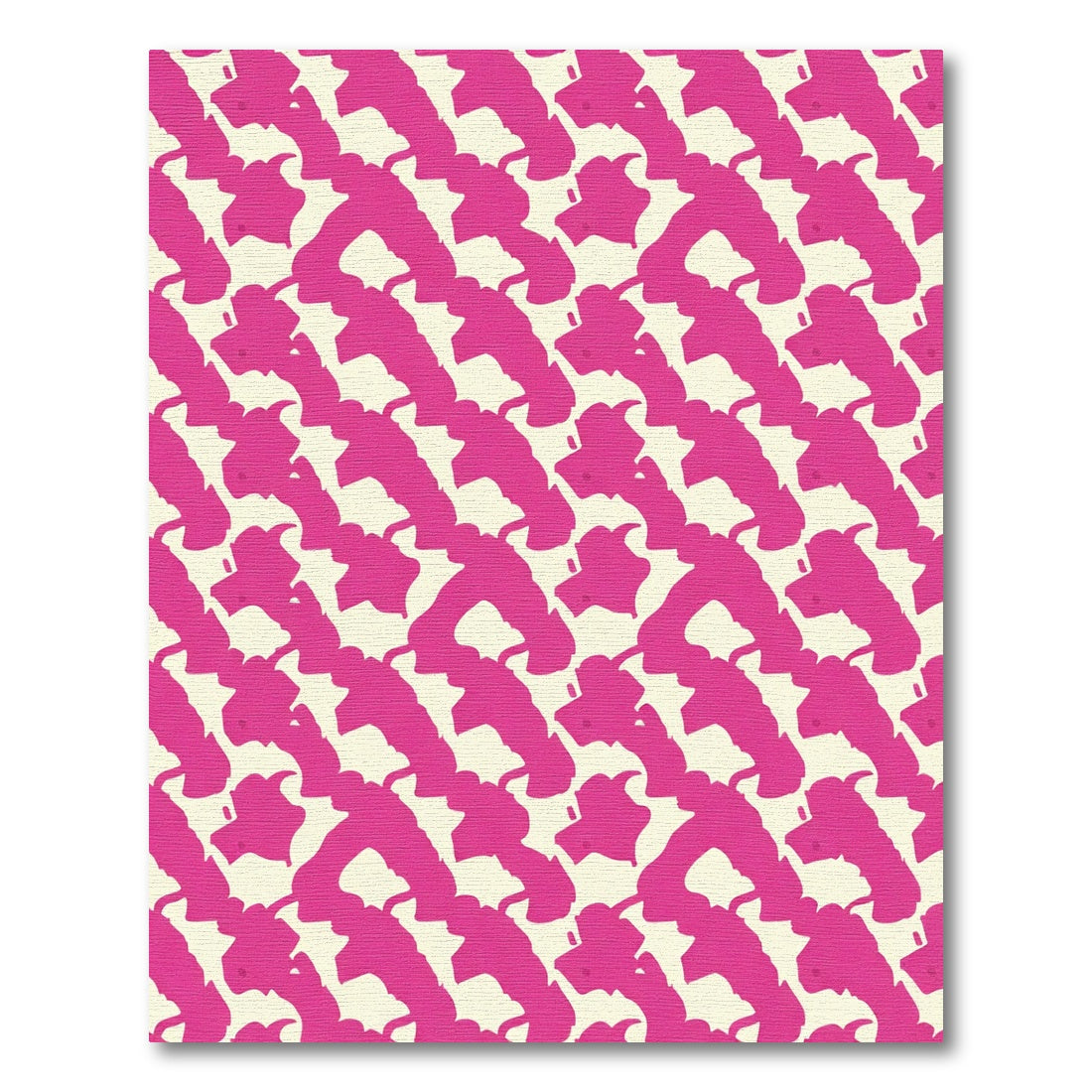 Bold Pink Abstract Organic Flow Rug