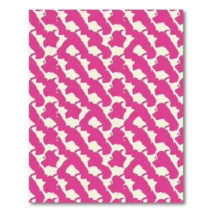 Bold Pink Abstract Organic Flow Rug