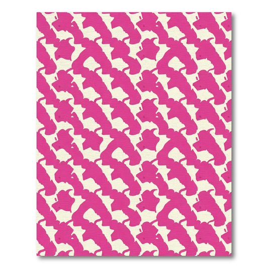 Bold Pink Abstract Organic Flow Rug