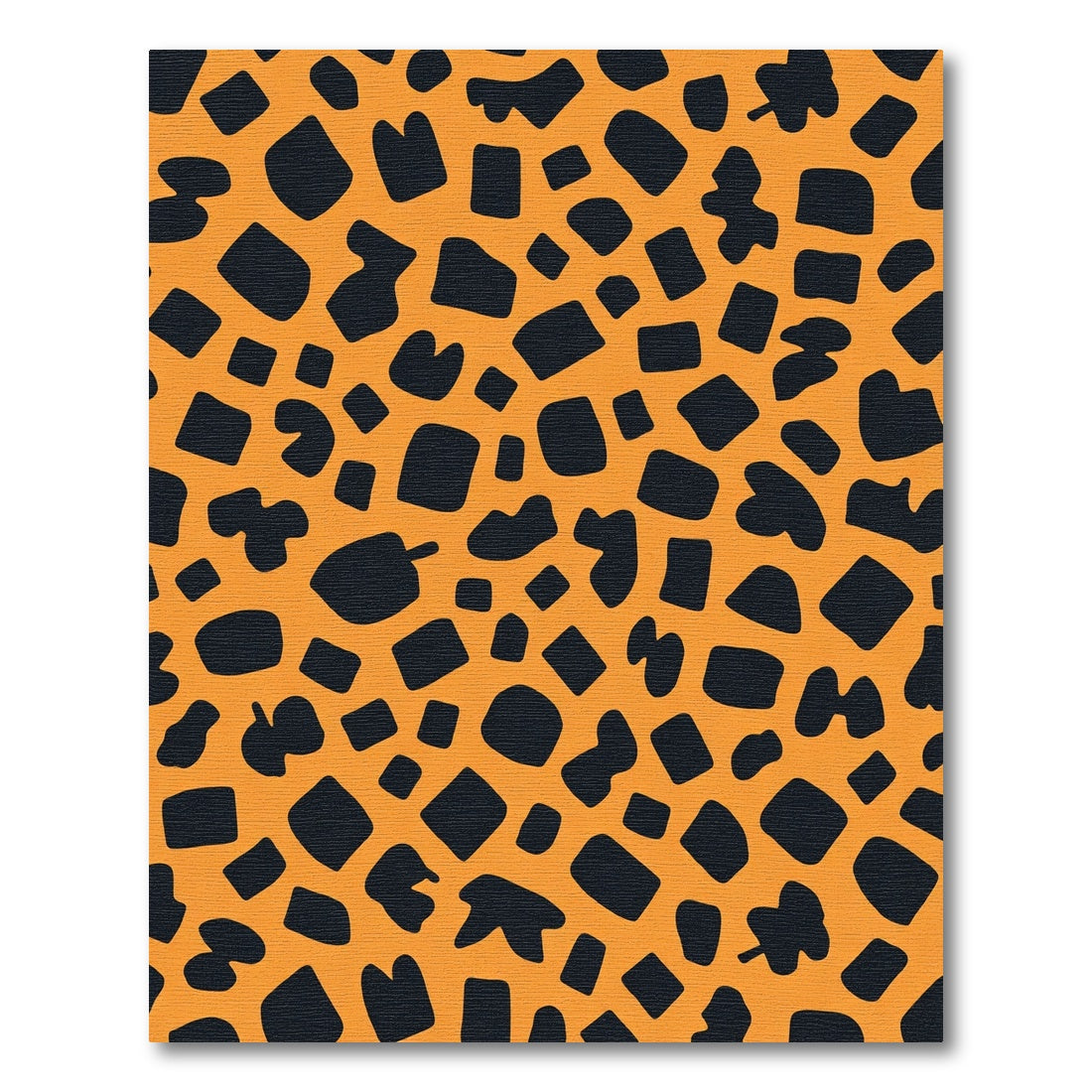 Orange Black Animal Spot Scatter Rug