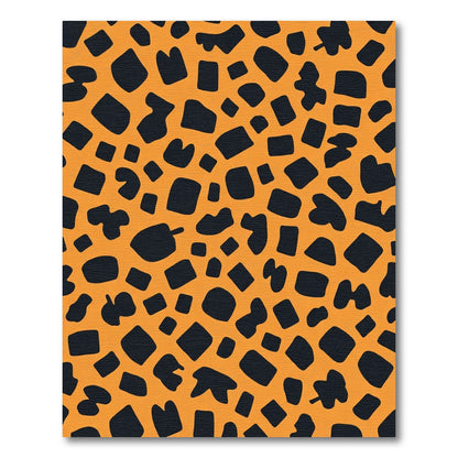 Orange Black Animal Spot Scatter Rug