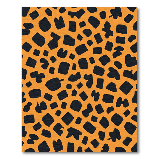 Orange Black Animal Spot Scatter Rug