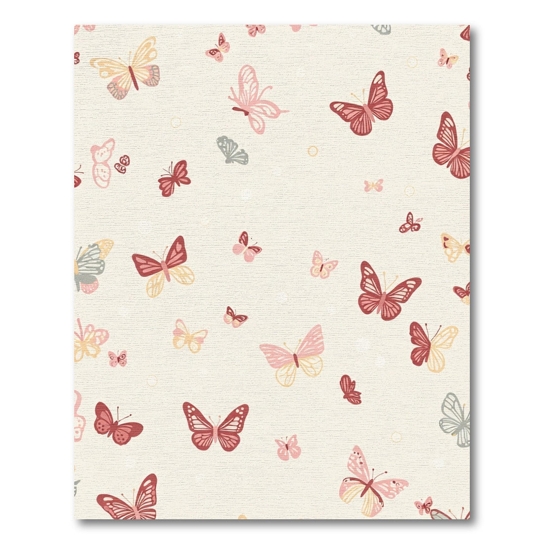 Whimsical Pastel Butterfly Garden Rug