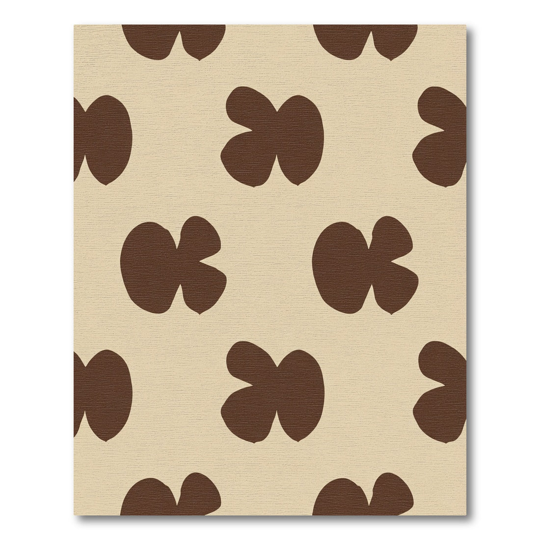 Brown Ochre Abstract Petal Arrangement Rug