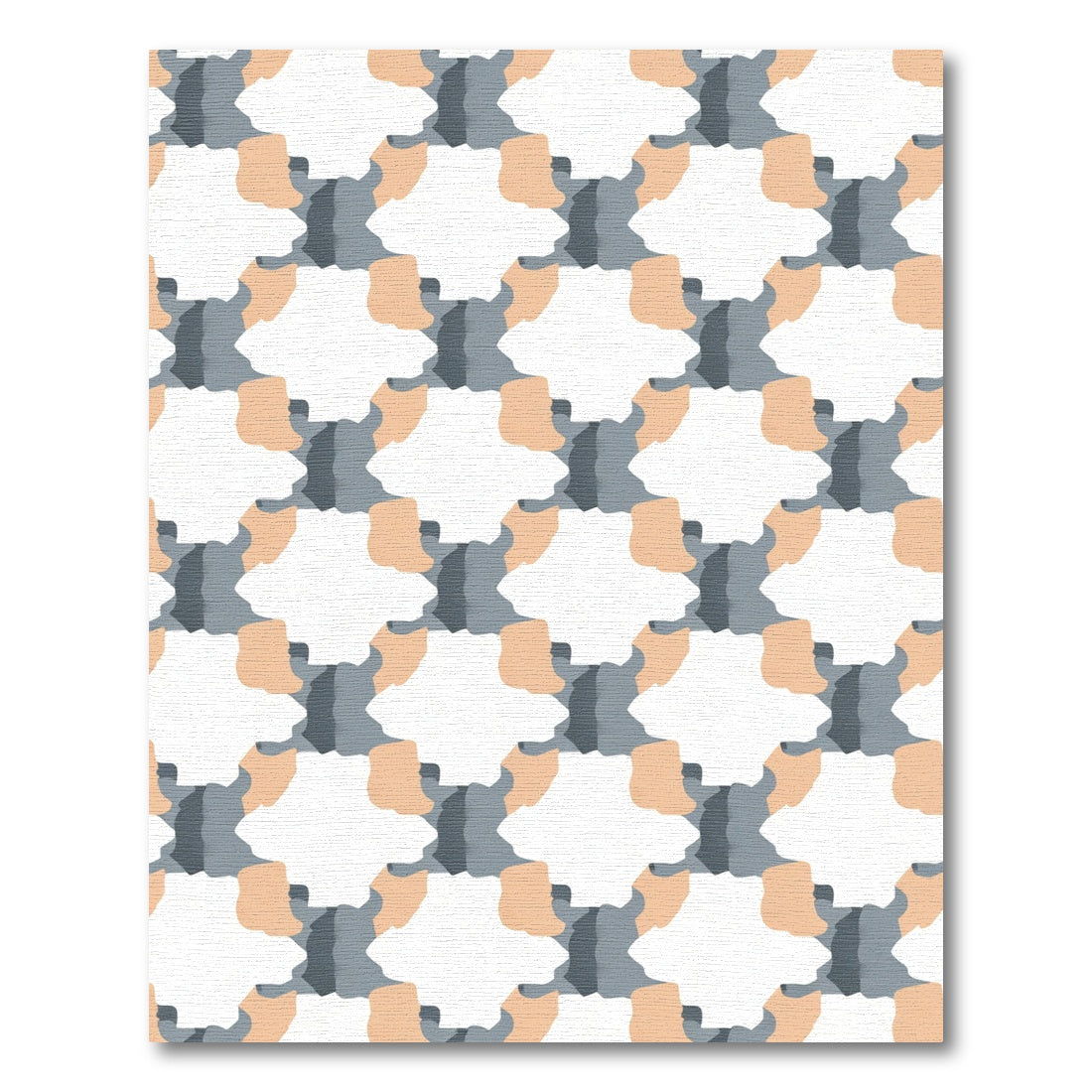 Organic Interlocking Geometric Shapes Rug