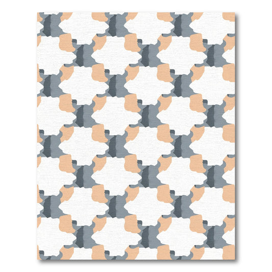 Organic Interlocking Geometric Shapes Rug