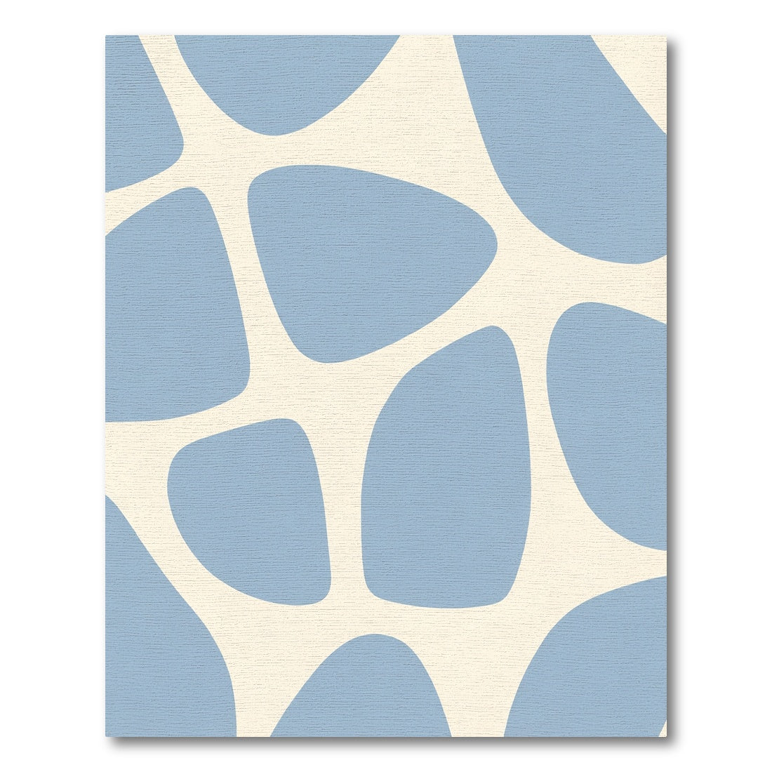 Pale Blue Blob Organic Arrangement Rug