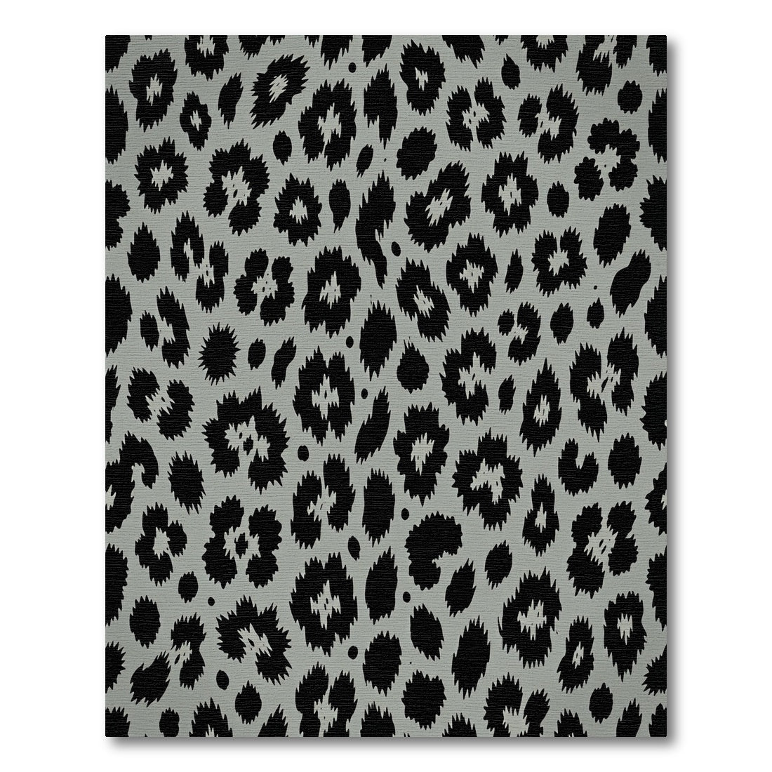 Black Grey Spotted Animal Print Rug