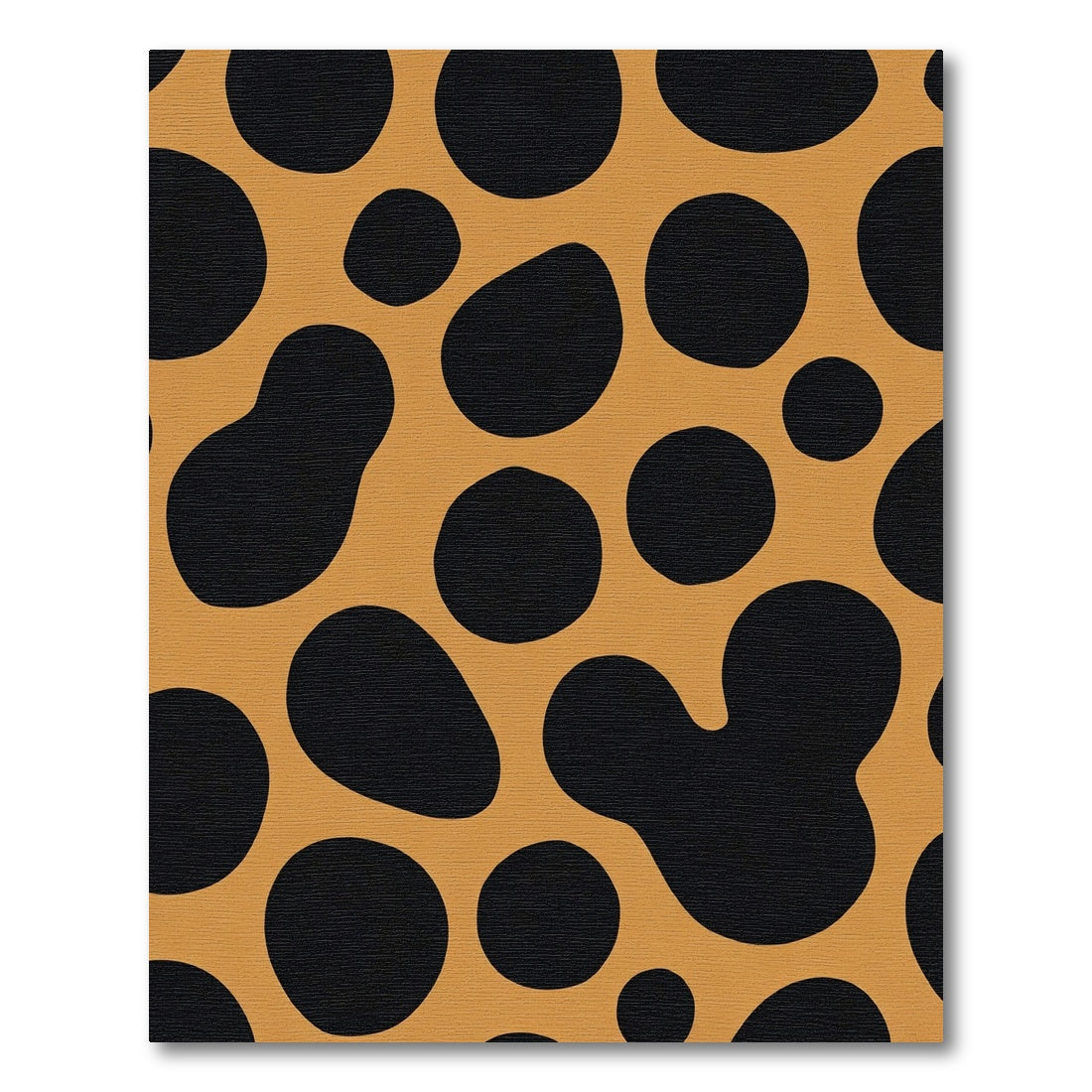 Amber Black Spotty Organic Shapes Rug