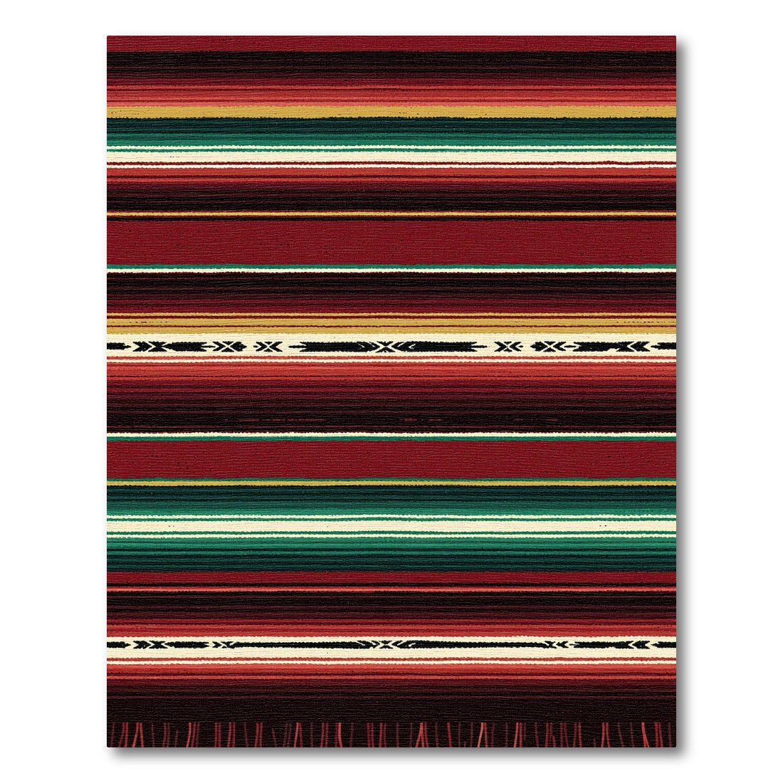 Warm Stripes Geometric Southwest Rug