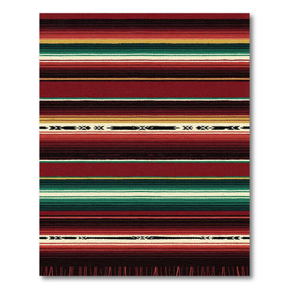 Warm Stripes Geometric Southwest Rug
