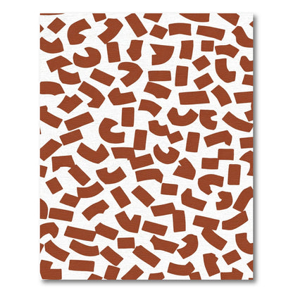 Rust Terracotta Abstract Shapes Rug