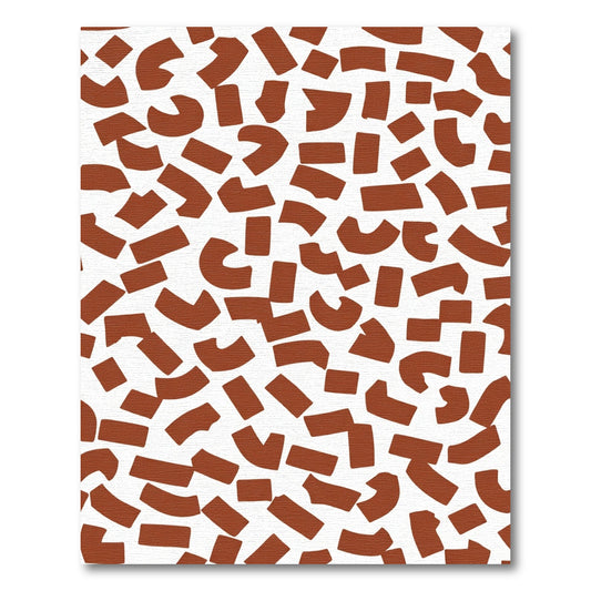 Rust Terracotta Abstract Shapes Rug