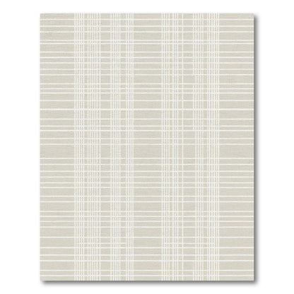 Neutral Tonal Checked Grid Rug