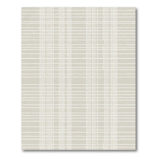 Neutral Tonal Checked Grid Rug