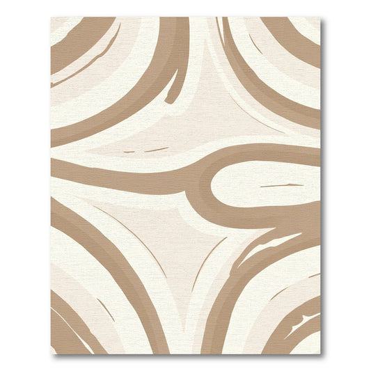 Earthy Swirl Abstract Rug