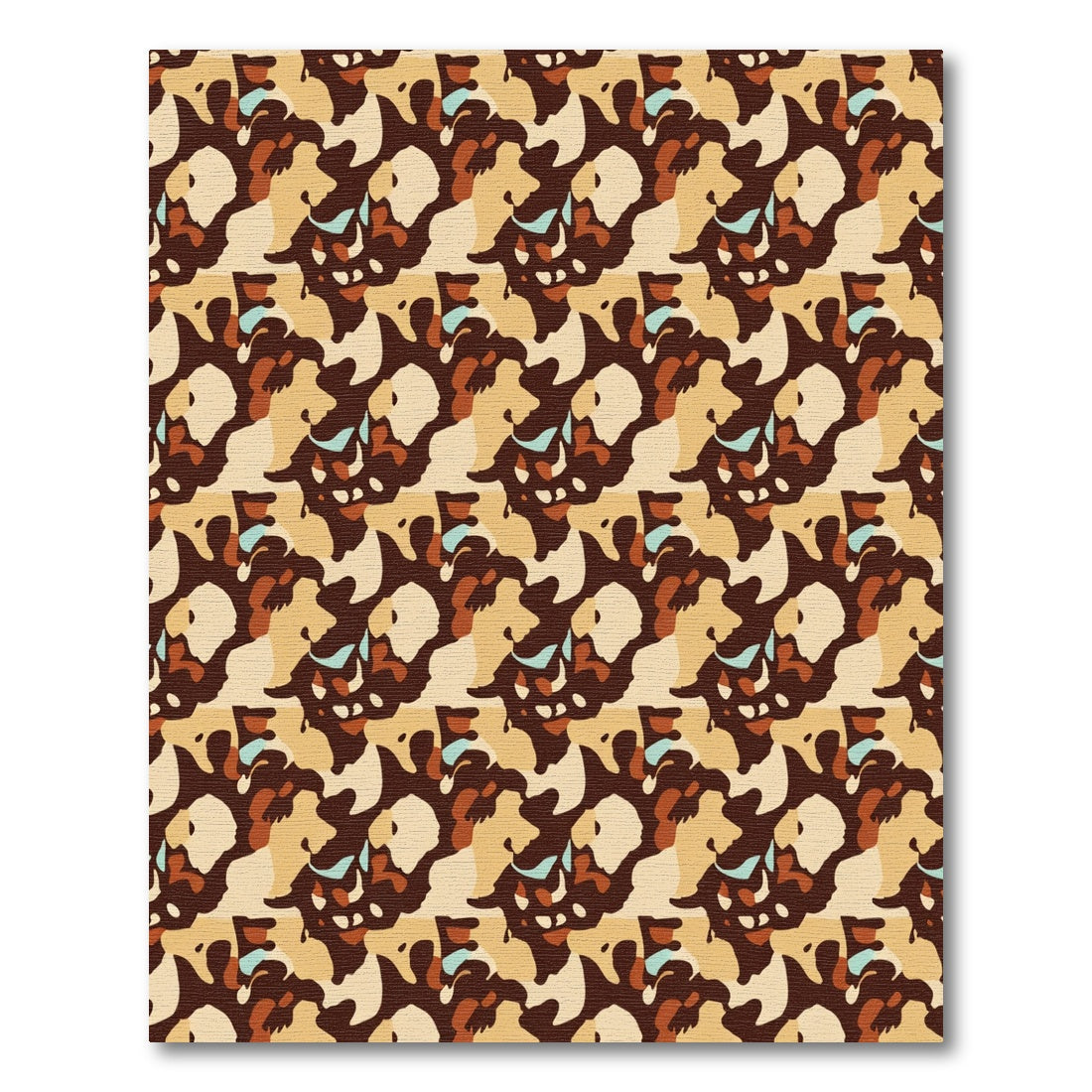 Earthy Tones Abstract Organic Forms Rug