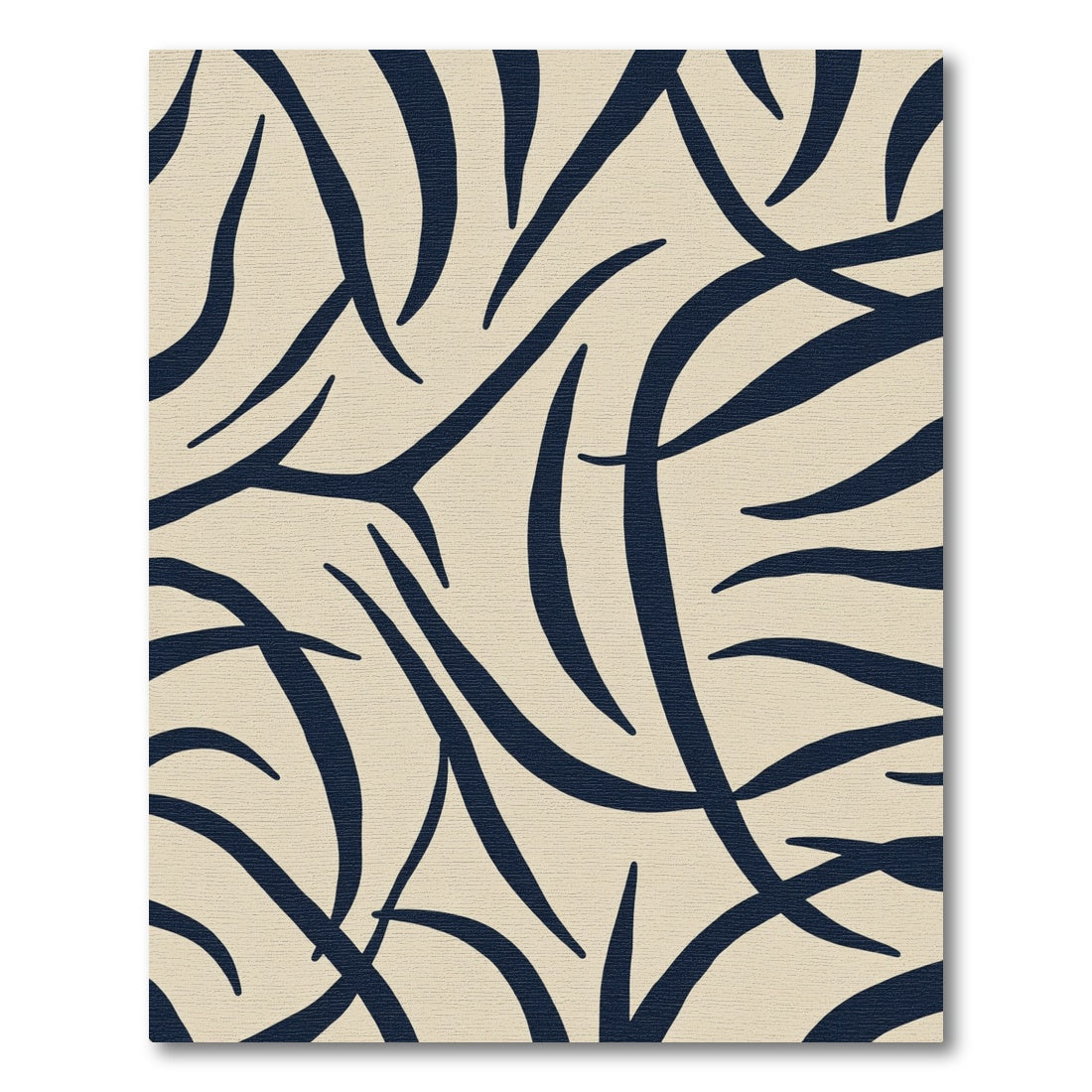 Navy Abstract Organic Swirl Rug